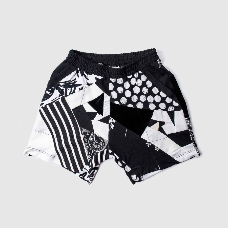 Bottoms Zero Waste Daniel Black + White 'All-Over Reroll' Short