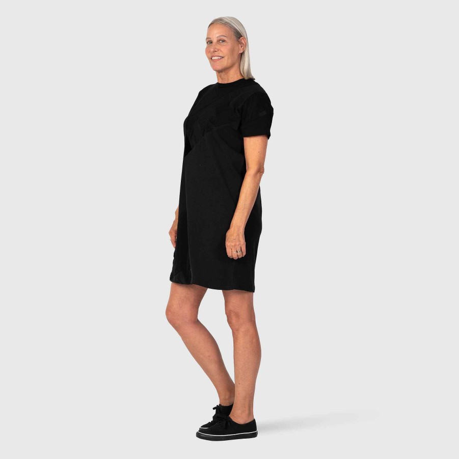 Tops Zero Waste Daniel Black 'All-Over Reroll' Short Sleeve Long Tee Shirt