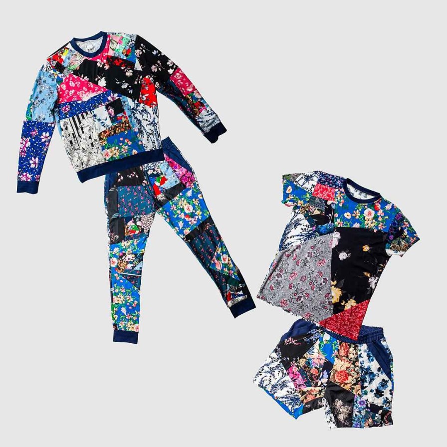 Deals Zero Waste Daniel Mixed Florals 'All-Over Reroll' Mega Bundle (Sweatshirt + Jogger + Shorts + Tee Shirt)