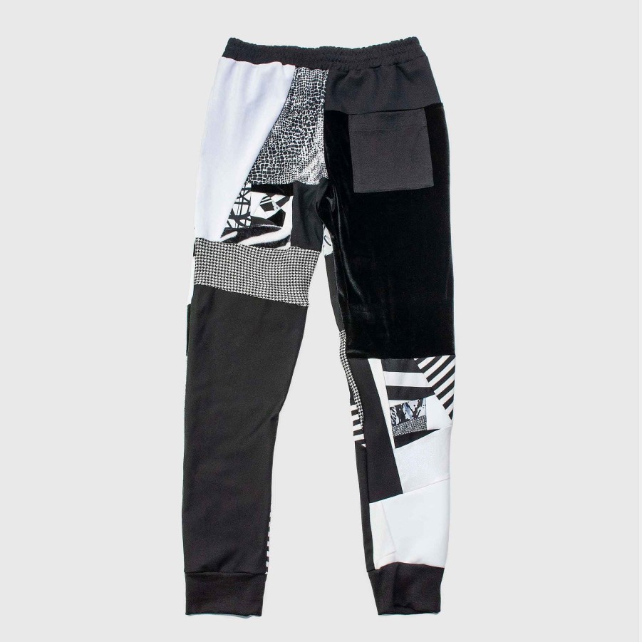 Bottoms Zero Waste Daniel Black + White 'All-Over Reroll' Jogger