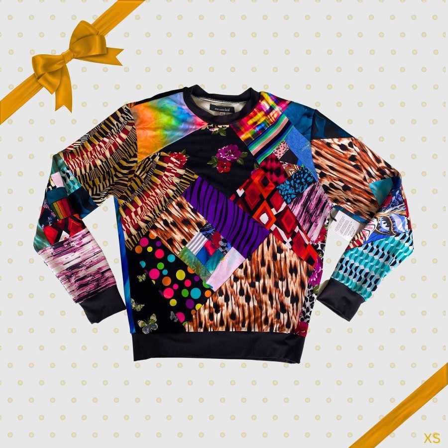 Suitable Zero Waste Daniel Extra Small Mixed Print Sweatshirt- Cyber Monday