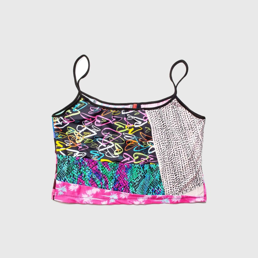 Tops Zero Waste Daniel Mixed Print 'All-Over Reroll' Cropped Tank Top