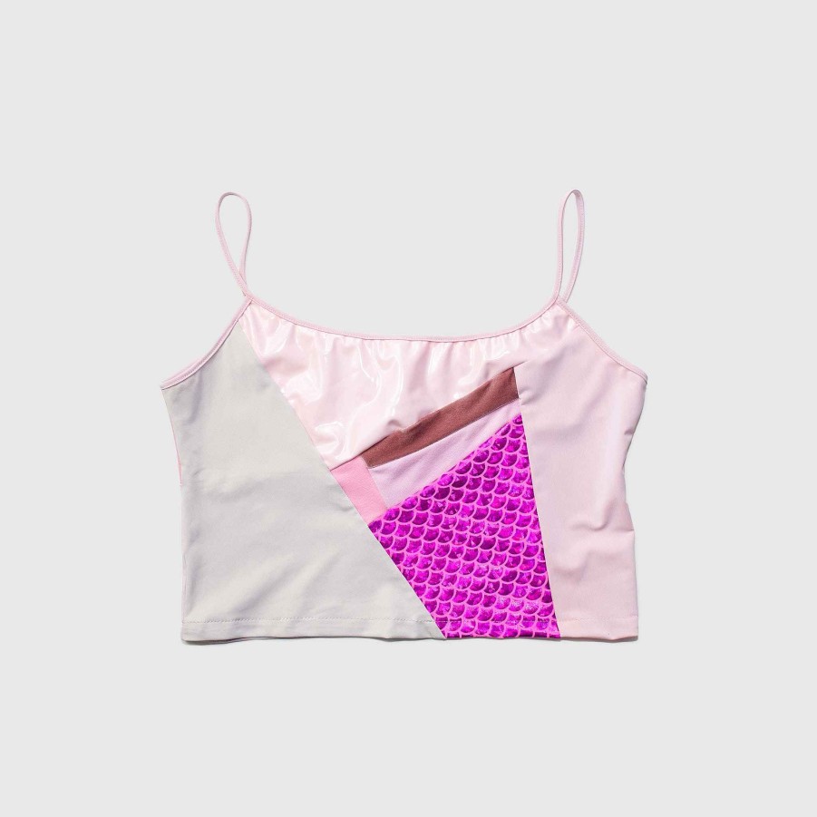 Tops Zero Waste Daniel Pink 'All-Over Reroll' Cropped Tank Top