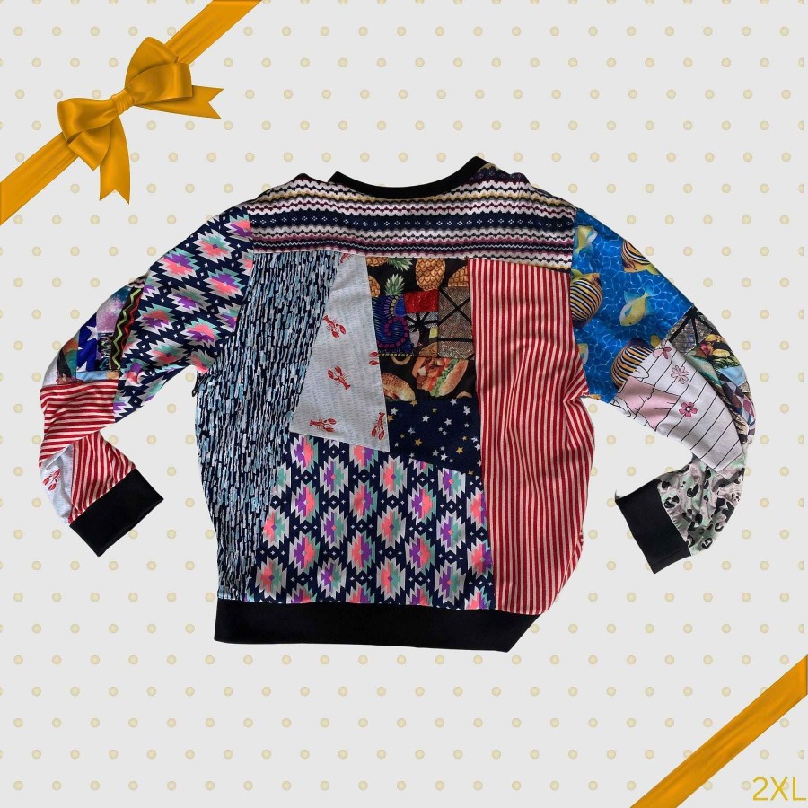 Suitable Zero Waste Daniel 2Xl Mixed Print Sweatshirt- Cyber Monday