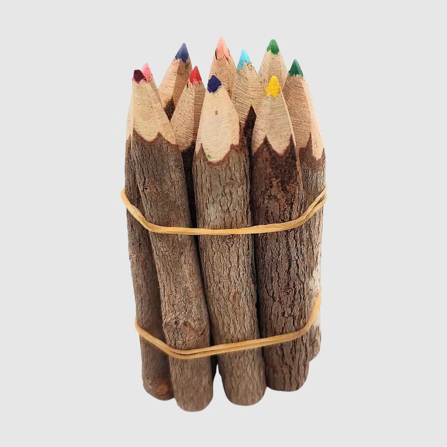 Favorite Things Zero Waste Daniel Teak-Wood Colored Pencils (Set Of 10) 3.5"