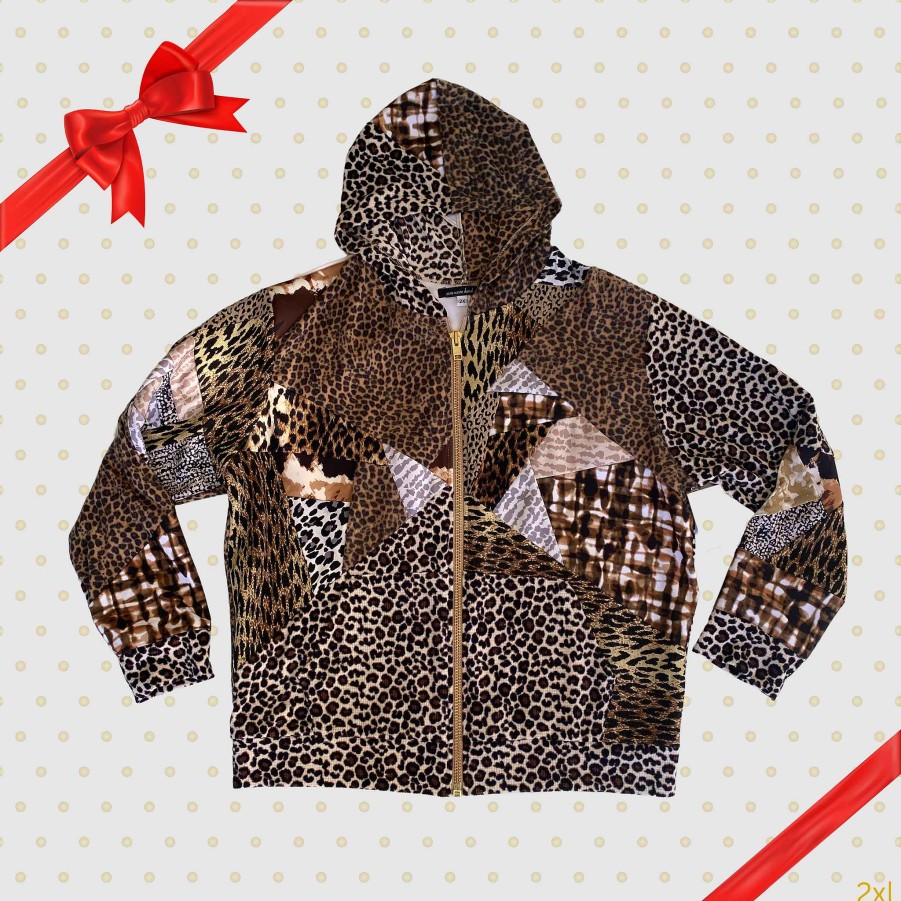 Suitable Zero Waste Daniel 2Xl Cheetah Zip-Up Hoodie - Black Friday