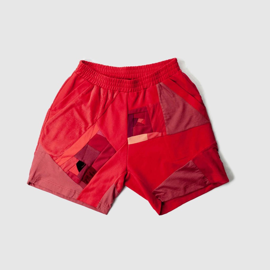 Bottoms Zero Waste Daniel Red 'All-Over Reroll' Short