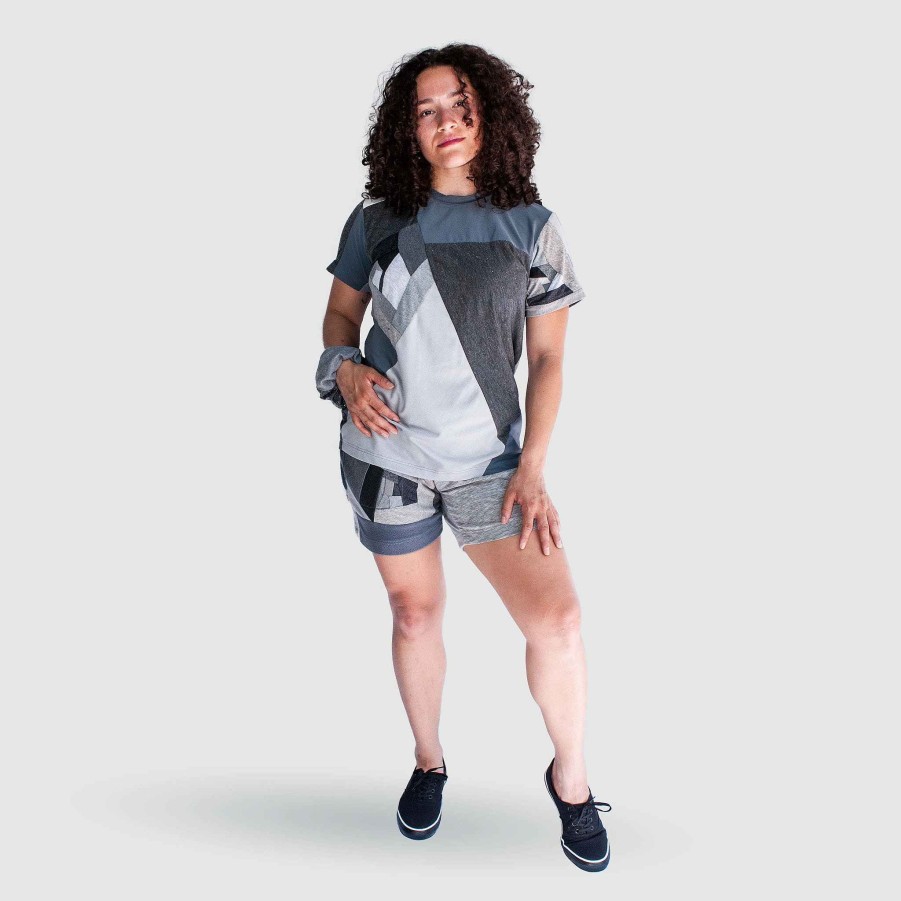 Tops Zero Waste Daniel Gray 'All-Over Reroll' Short Sleeve Tee Shirt