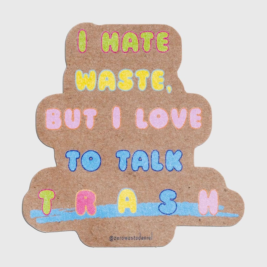 Favorite Things Zero Waste Daniel Trash Talk' Recycled Paper Sticker