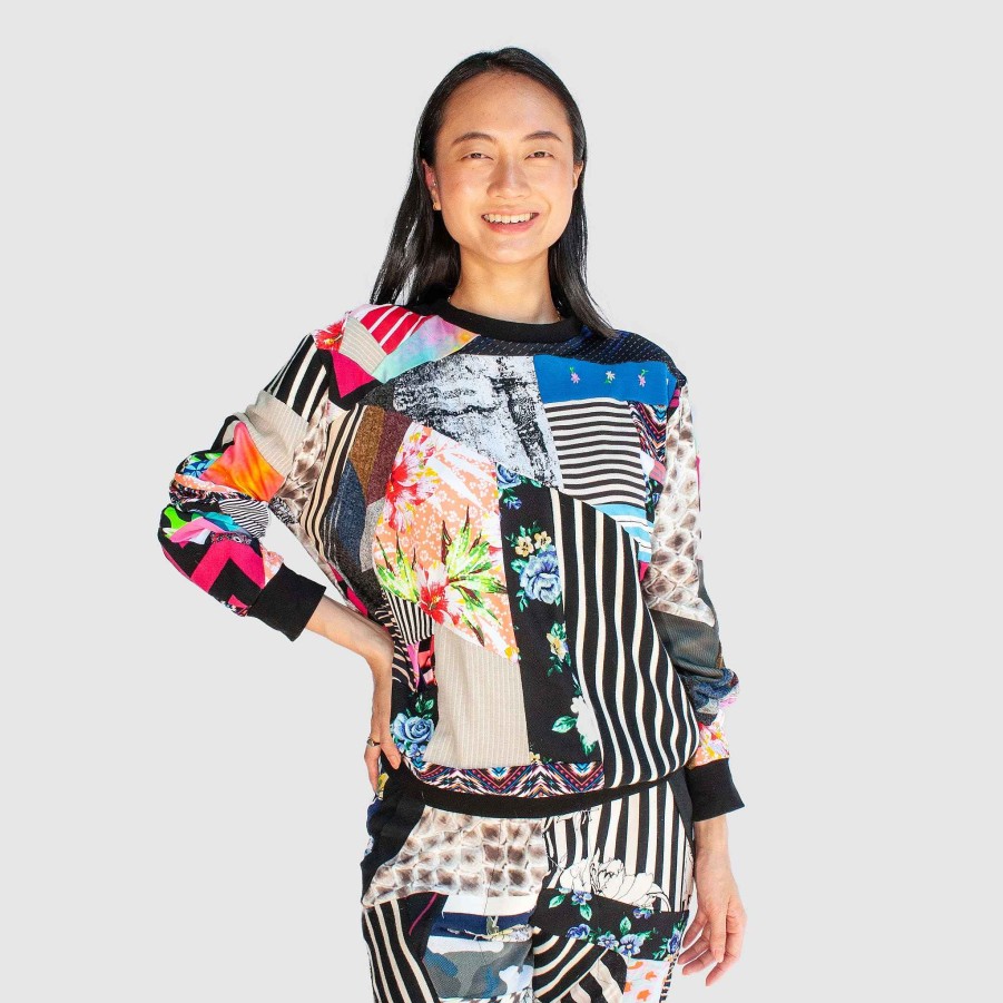 Tops Zero Waste Daniel Mixed Print 'All-Over Reroll' Sweatshirt