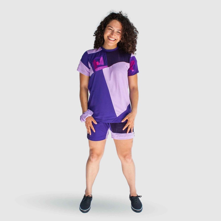 Bottoms Zero Waste Daniel Purple 'All-Over Reroll' Short