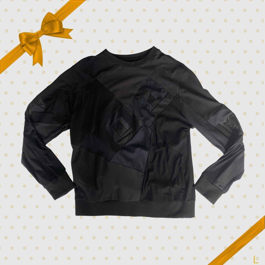 Suitable Zero Waste Daniel Large Black Sweatshirt - Cyber Monday