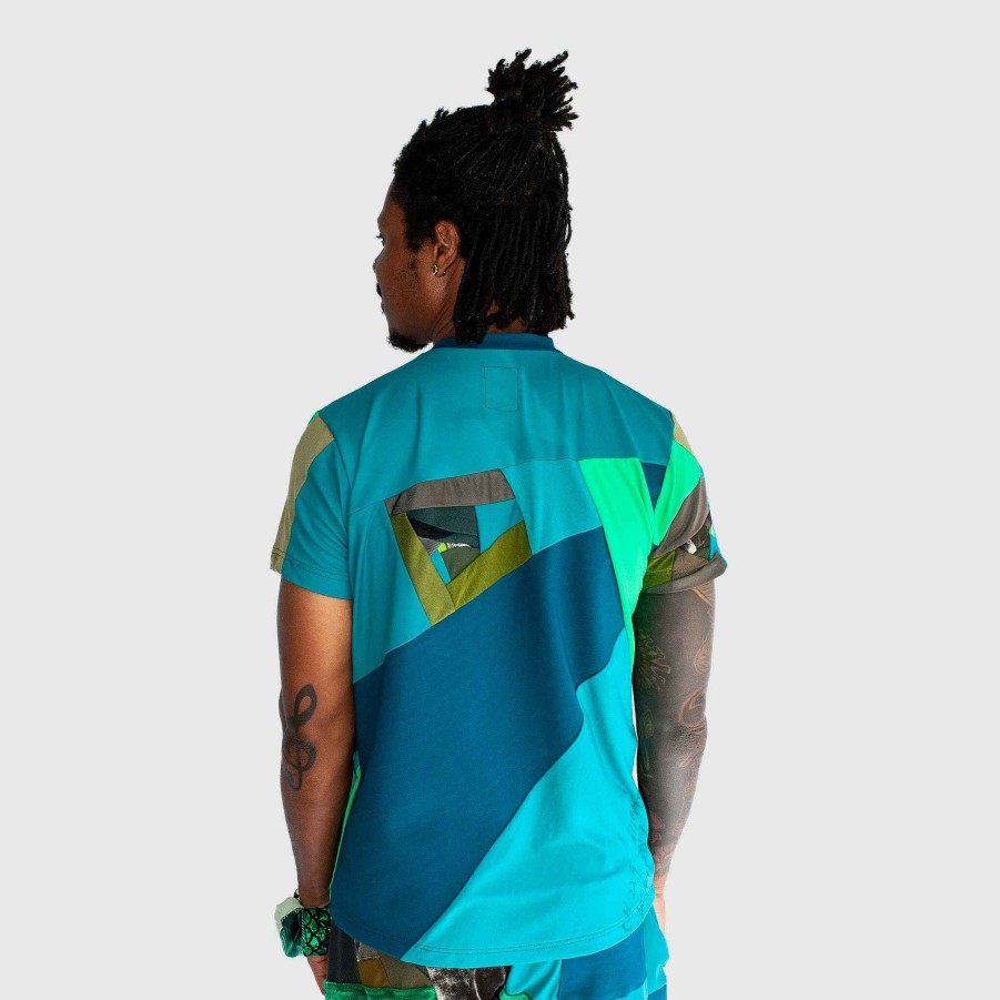 Tops Zero Waste Daniel Green 'All-Over Reroll' Short Sleeve Tee Shirt