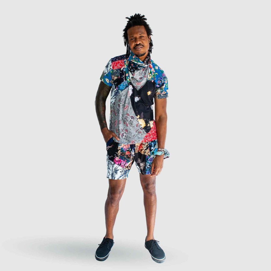 Deals Zero Waste Daniel Mixed Florals 'All-Over Reroll' Bundle (Tee Shirt + Short)