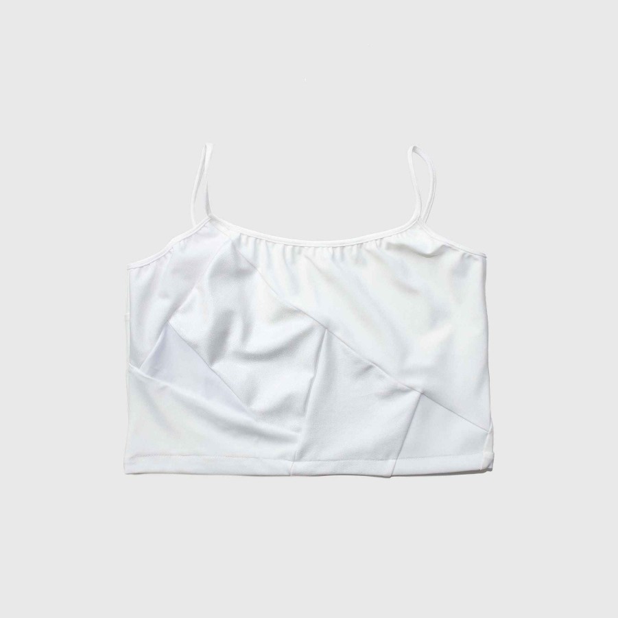 Tops Zero Waste Daniel White 'All-Over Reroll' Cropped Tank Top