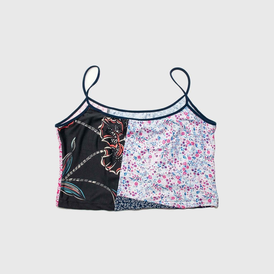 Tops Zero Waste Daniel Mixed Floral 'All-Over Reroll' Cropped Tank Top