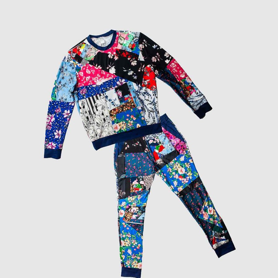 Deals Zero Waste Daniel Mixed Floral 'All Over Reroll' Bundle (Sweatshirt + Jogger)