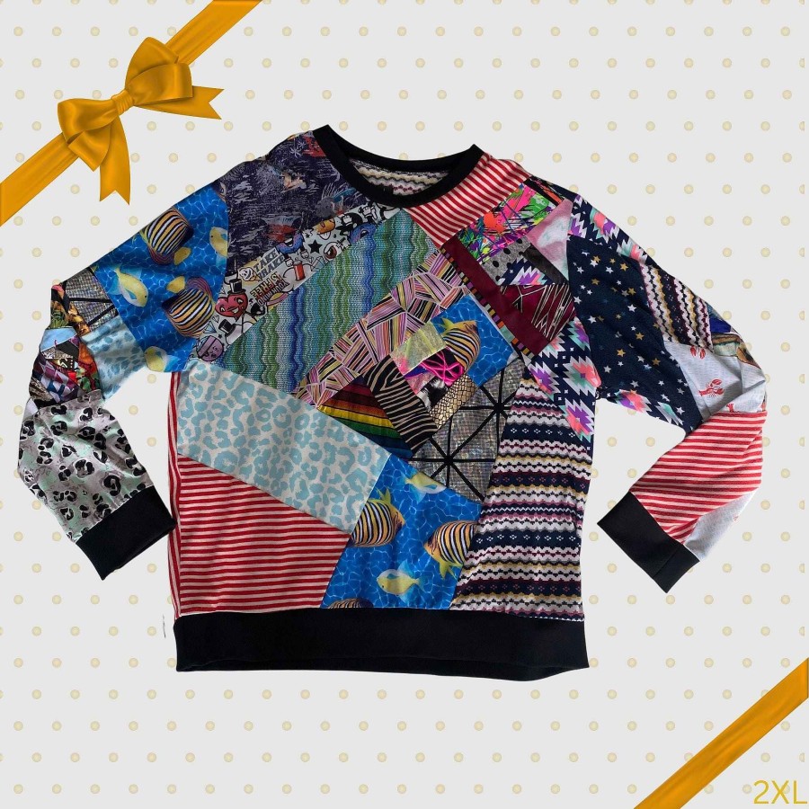 Suitable Zero Waste Daniel 2Xl Mixed Print Sweatshirt- Cyber Monday