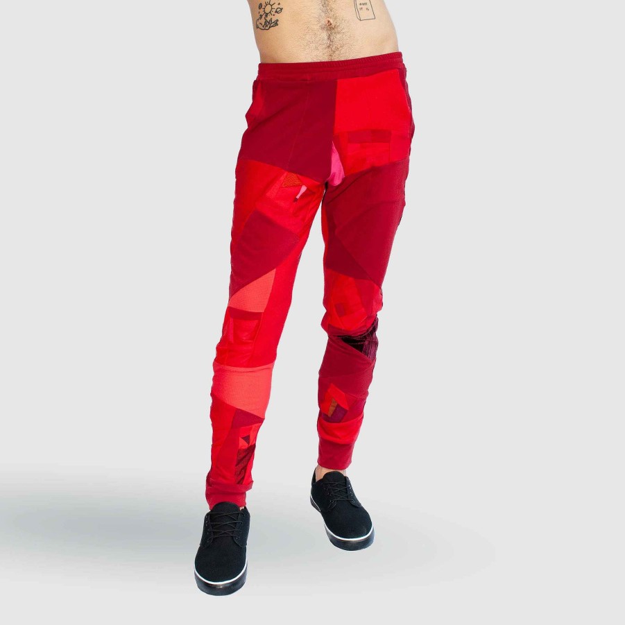 Bottoms Zero Waste Daniel Red 'All-Over Reroll' Jogger